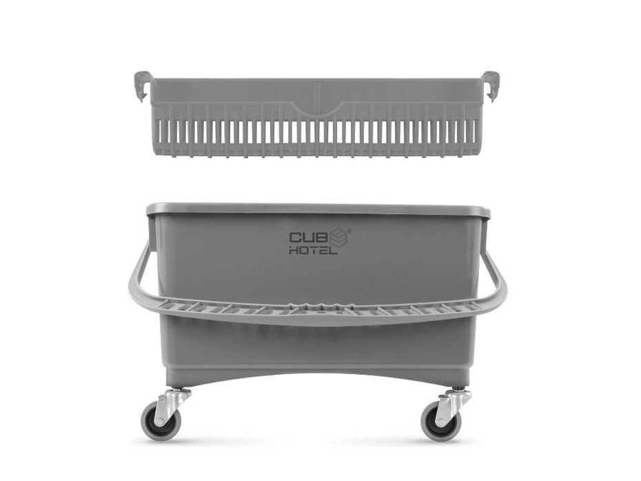 Cubo Rectangular Lt. 20 Con Ruedas Para Vidros