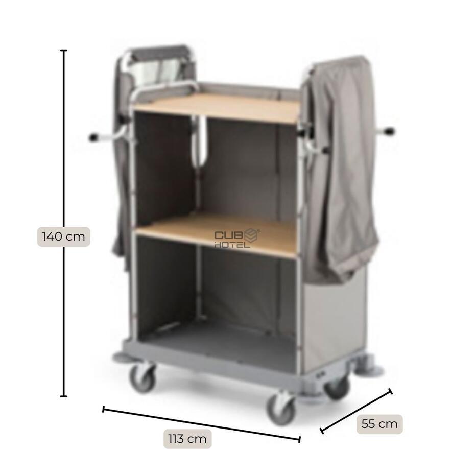 Carro Housekeeping Green Hotel 875 con 2 Bolsas