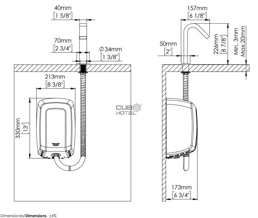 ALL-IN-ONE hand washing and drying set