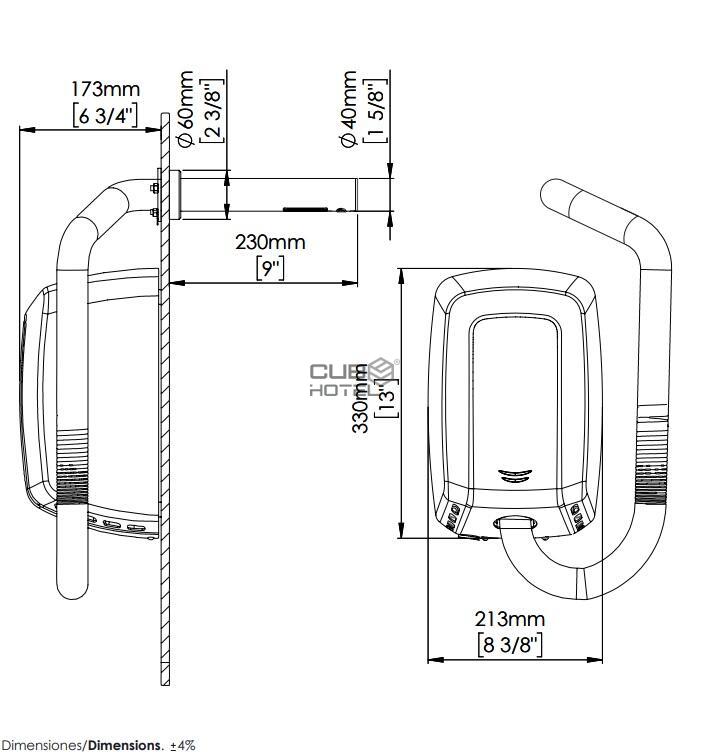  Conjunto ALL-IN-ONE Secador de manos, Grifo y Dispensador de jabón