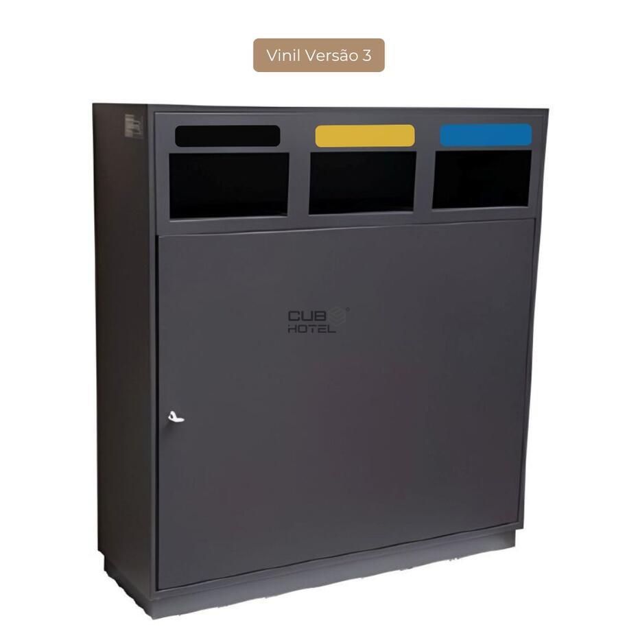 Ecoponto 180L Exterior para Espaços Públicos com 3 Separadores