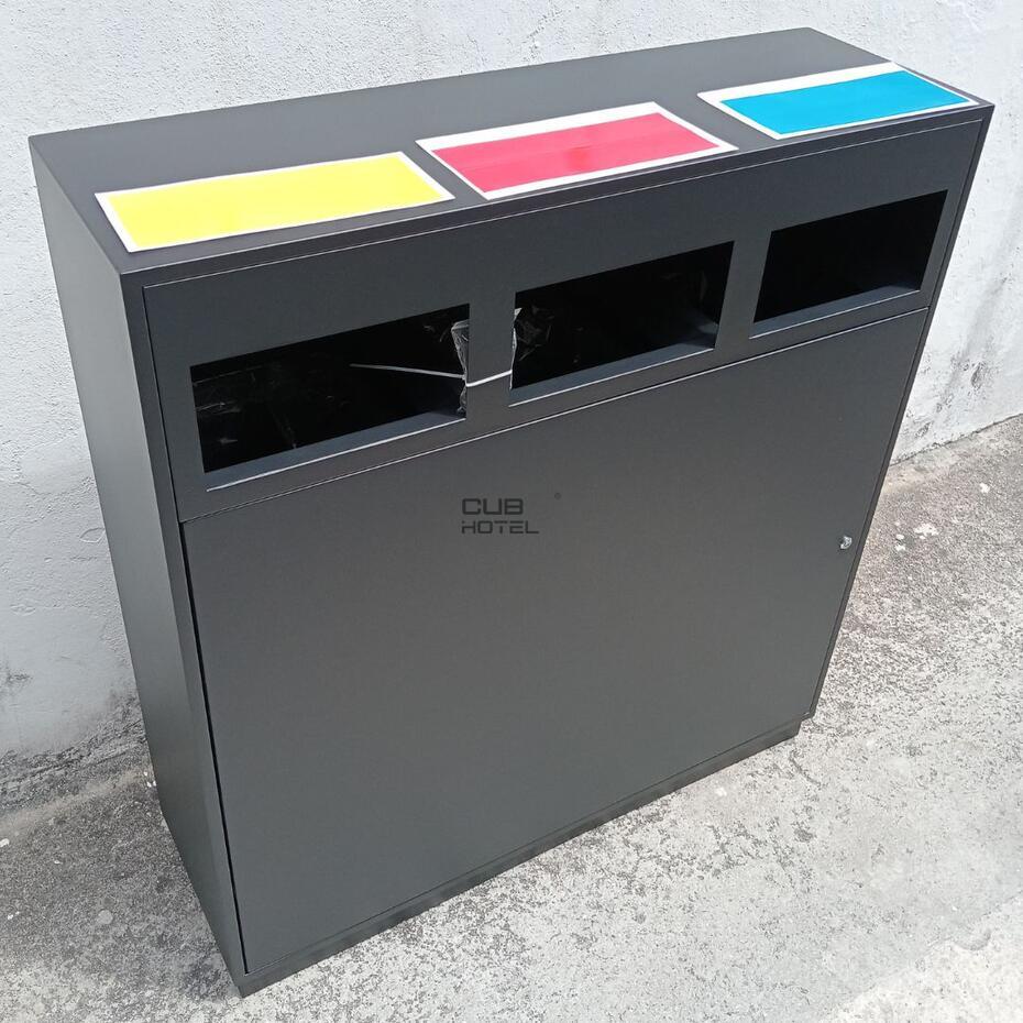 Ecopunto 180L Exterior para Espacios Públicos con 3 Separadores