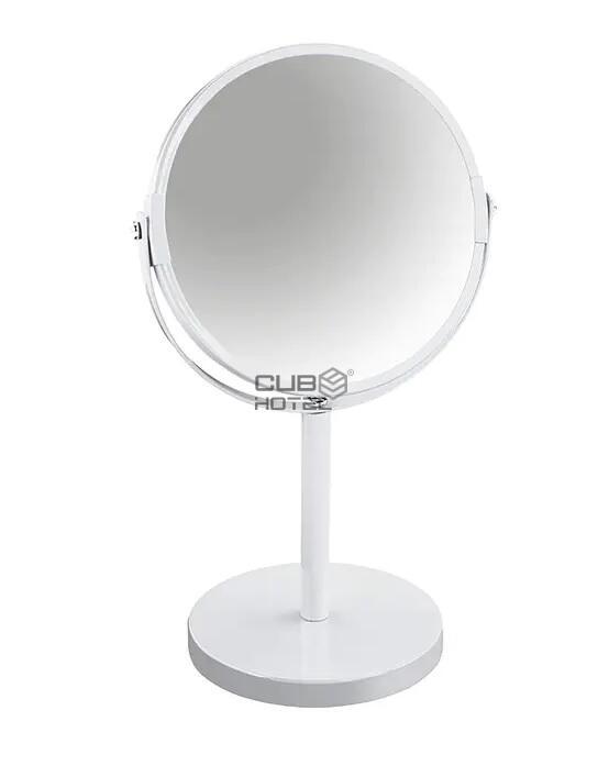 Espelho em Metal 2X Aumento Branco