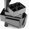Carro Housekeeping Cinza Portátil H-Cube Basic