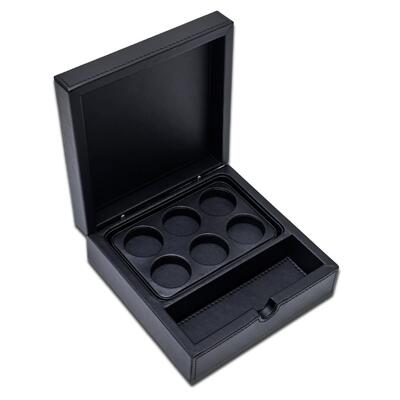 Caja para Cápsulas de Café en Polipiel Negra