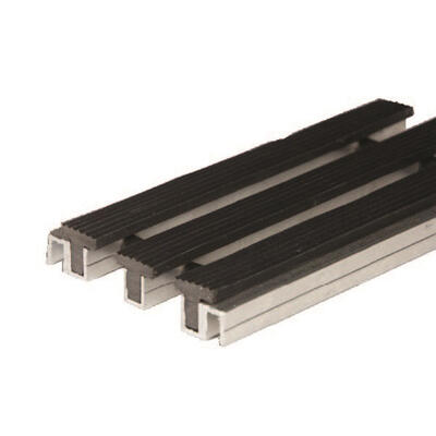 Alfombrilla de aluminio/goma Perfil en T de 17 mm de altura