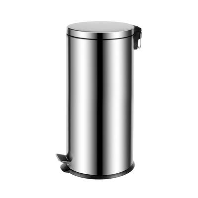 Cubo de acero inoxidable cepillado de 30 litros con cierre suave