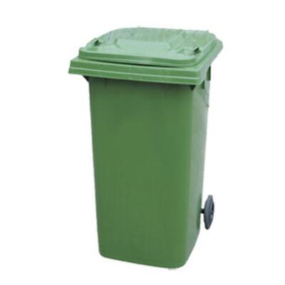 Contenedor de Basura Verde de 120L con Ruedas – Uso Profesional
