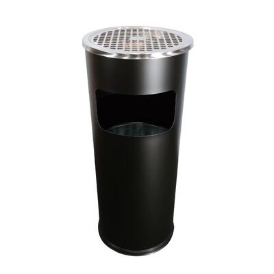 Papeleira Cinzeiro Aço Pintado Preto 10L