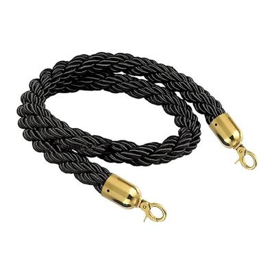 Black and Gold Separation Rope for Post 150 cm
