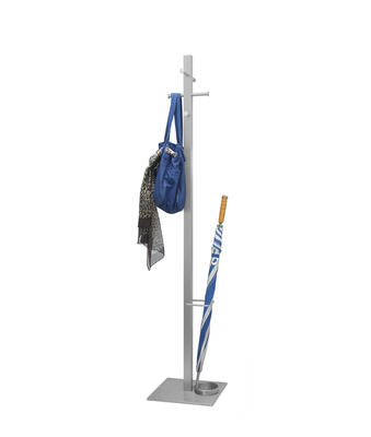 Perchero Acero Inox Cepillo con Soporte para Paraguas