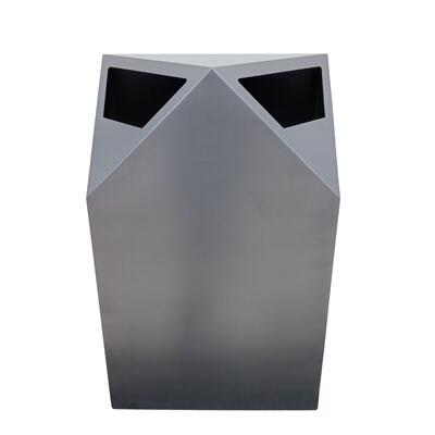 Stainless Steel Waste Bin with Two Openings – Galvanized Inner Bucket