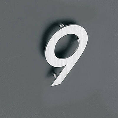 Algarismos com fixação oculta por parafusos à parede - 3mm - 100mm