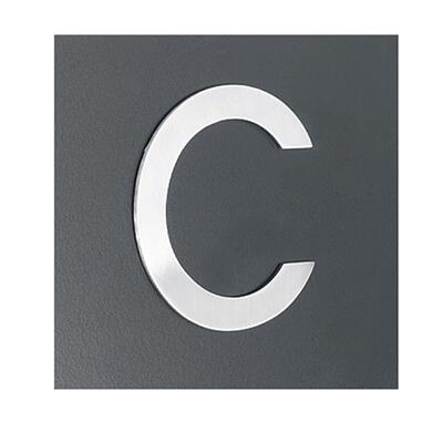 Letras maiúsculas com fixação oculta por adesivo extra-forte - 100mm