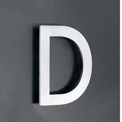 Letras maiúsculas com fixação oculta por parafusos à parede - 100mm