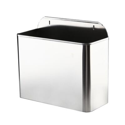 11L Wall-Mounted Brushed Stainless Steel Bin