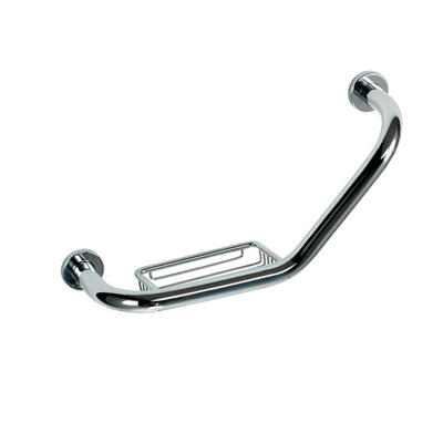 Asidero Angular Con Jabonera Latón Cromado