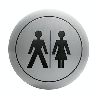 Pictograma WC adhesivo unisex