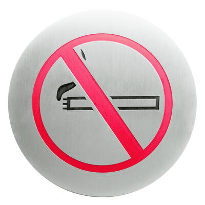  Sticker Pictogram No Smoking Stainless Steel