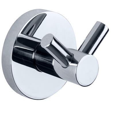 Double Hook in Bright Stainless Steel