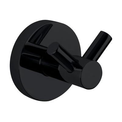 Cabide De Parede Duplo Preto
