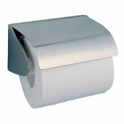 Portarrollos Individual Acero Inoxidable Satinado Con Tapa